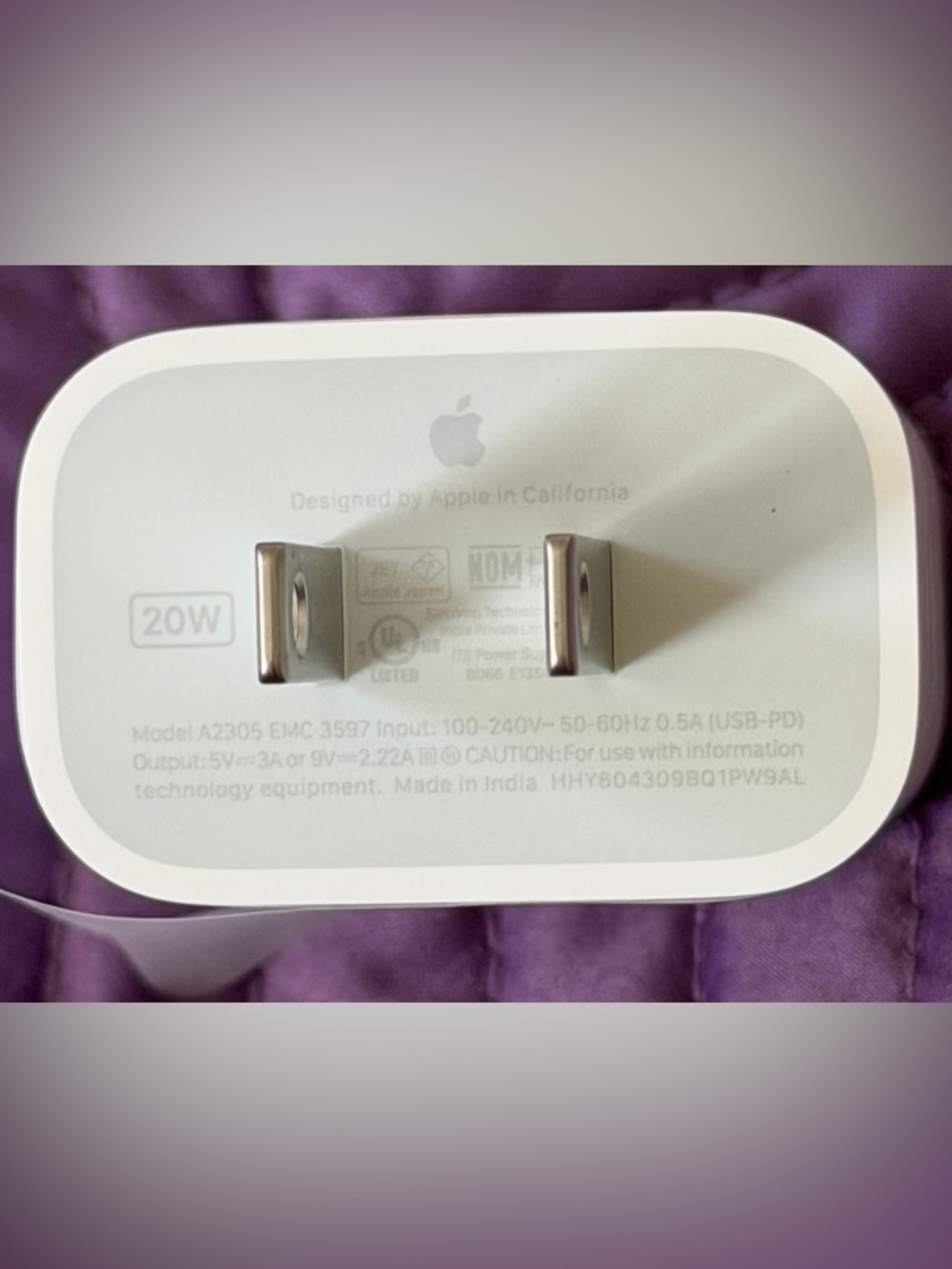 Brand new Apple Wall charger